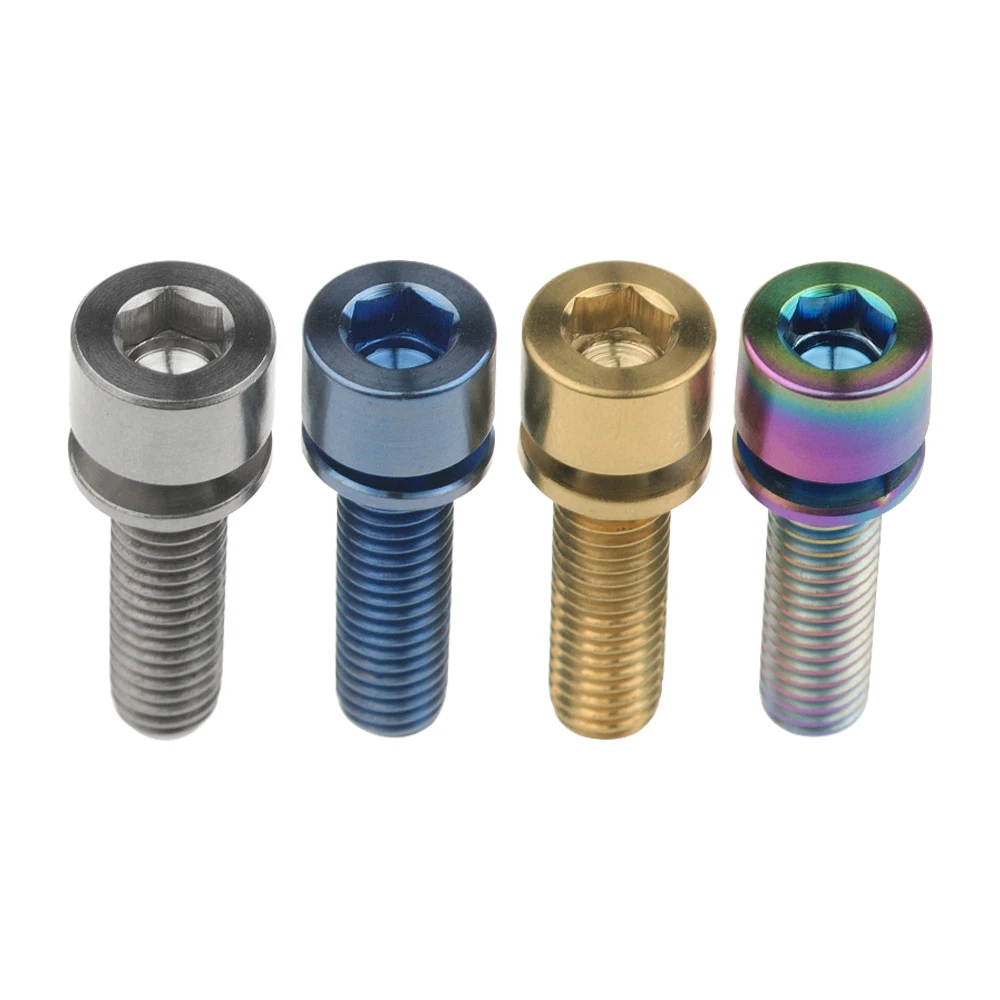 M5X18mm M5X20mm винты болты Ti Титан с шайбой для велосипеда части руля велосипеда