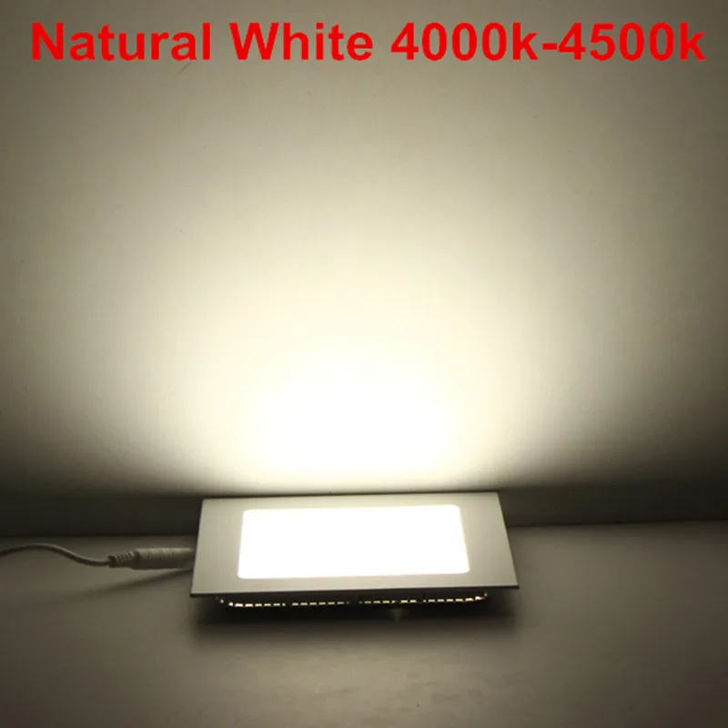 Panel de luz LED ultradelgado de 25 vatios, diseño fino, LED regulable, empotrado, cuadrícula, Delgado
