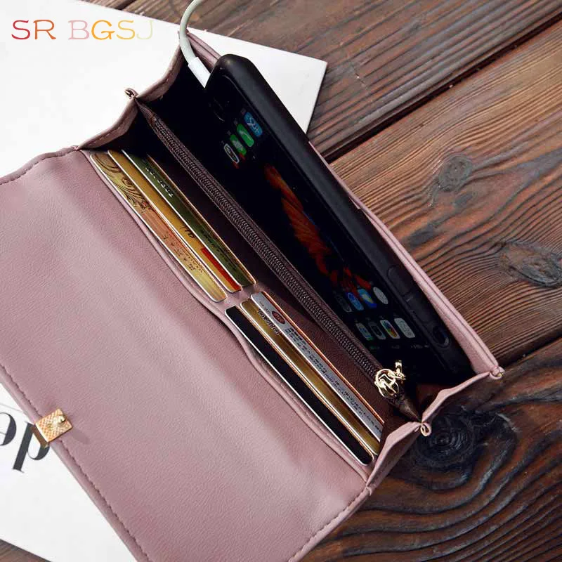 Бесплатная доставка Черный Зеленый Розовый винтажный женский кожаный Длинный