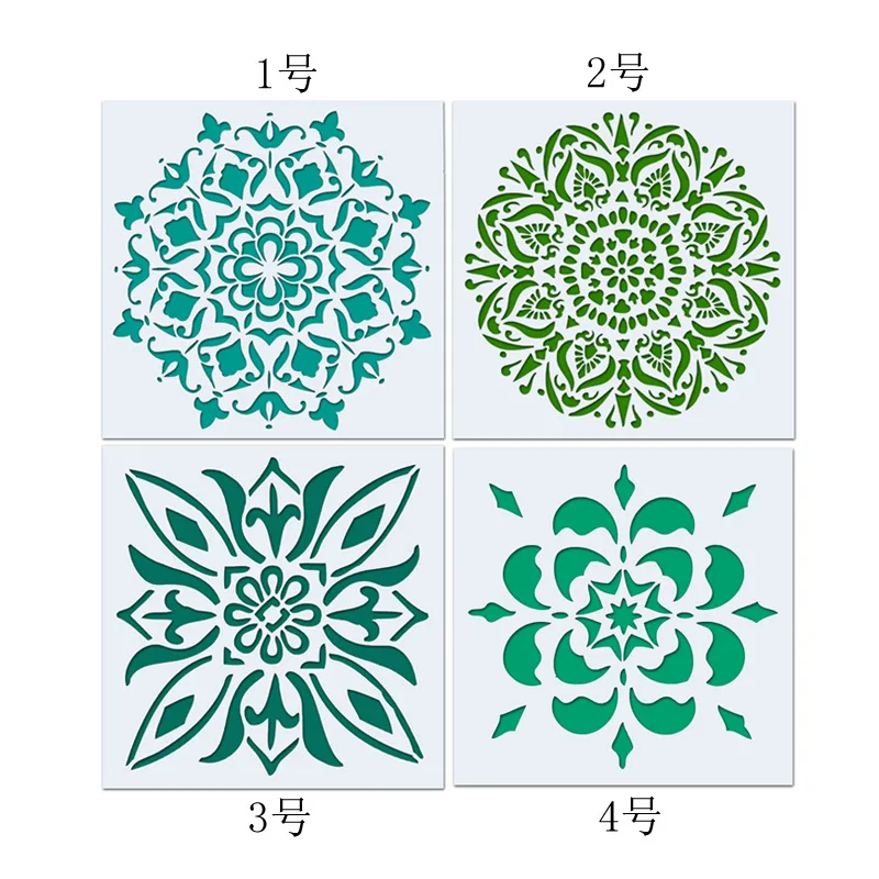 

4Pcs/Set 15cm Flower DIY Layering Stencils Wall Painting Scrapbook Coloring Embossing Album Decorative Template
