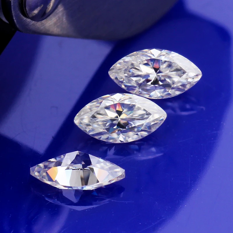 Чистый белый 8x4 мм EF цвет Marquise Cut свободные моиссаниты свободный камень.|Стразы и