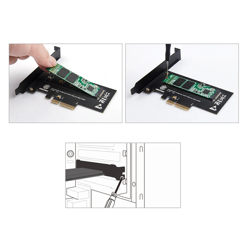 Карта преобразователя хоста PCI-E KS-736 x 4x 8/16 12 см M.2 NGFF M Key SSD на Nvme PCI Express размер