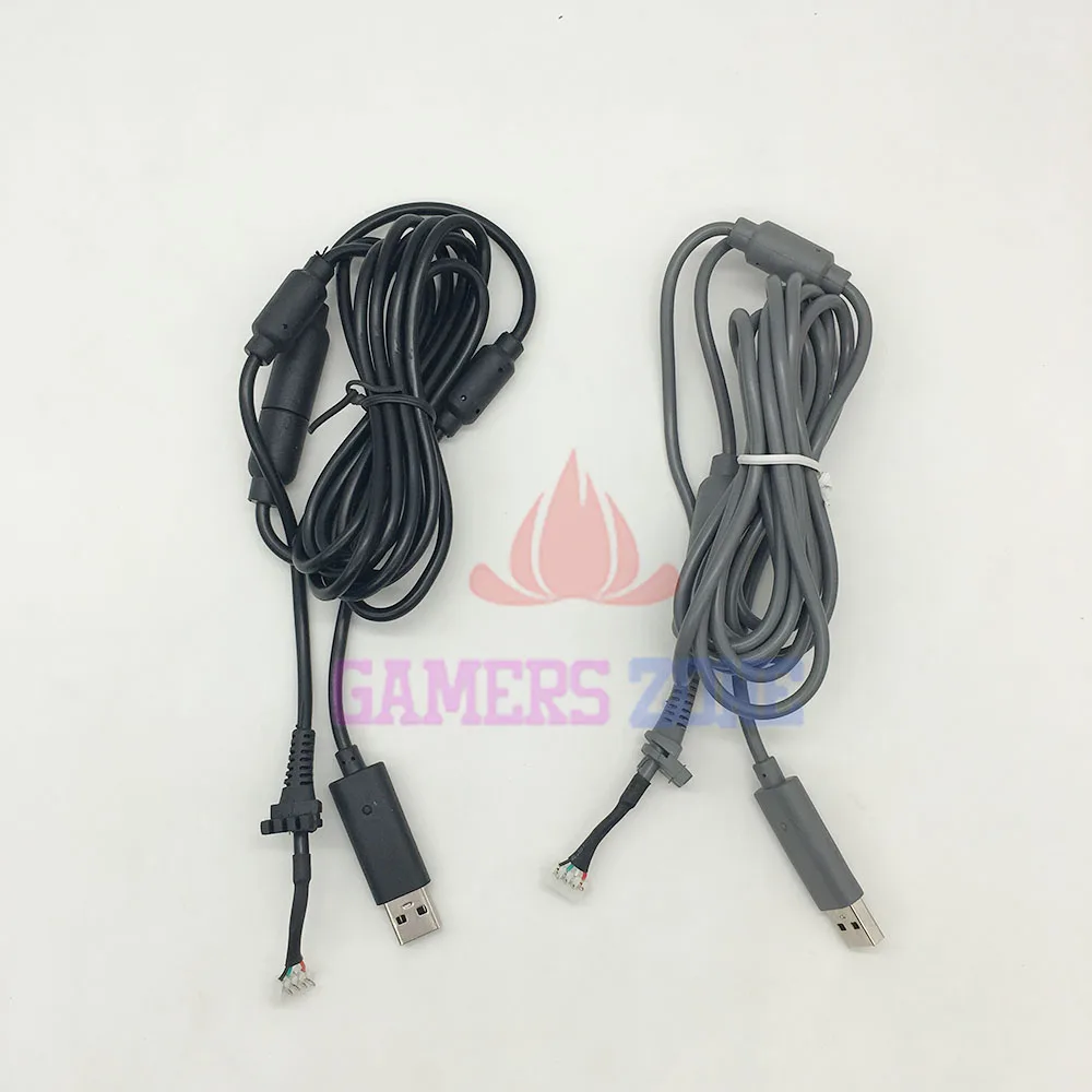 Черный серый 4 контактный кабель интерфейса проводного контроллера для Xbox 360 USB с