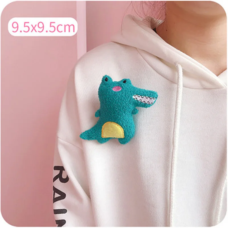 Коми милый мультфильм красочные животные улыбка подсолнухи Радуга Ткань брошь булавки украшение для джинсовой сумки ювелирные изделия аксессуары B60504