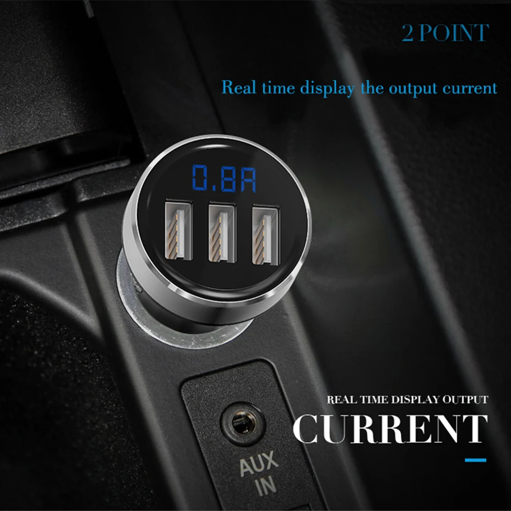 AP03 12 V автомобильное зарядное устройство прикуриватель гнездо 3 usb порта и