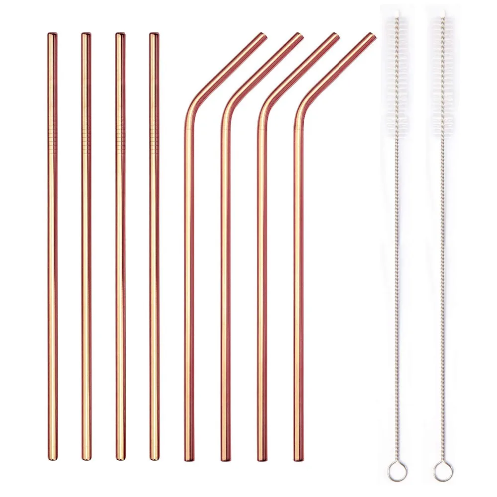 Stainless Steel Reusable Drinking Straws Metal with Brushes Environment-Friendly Straw | Дом и сад