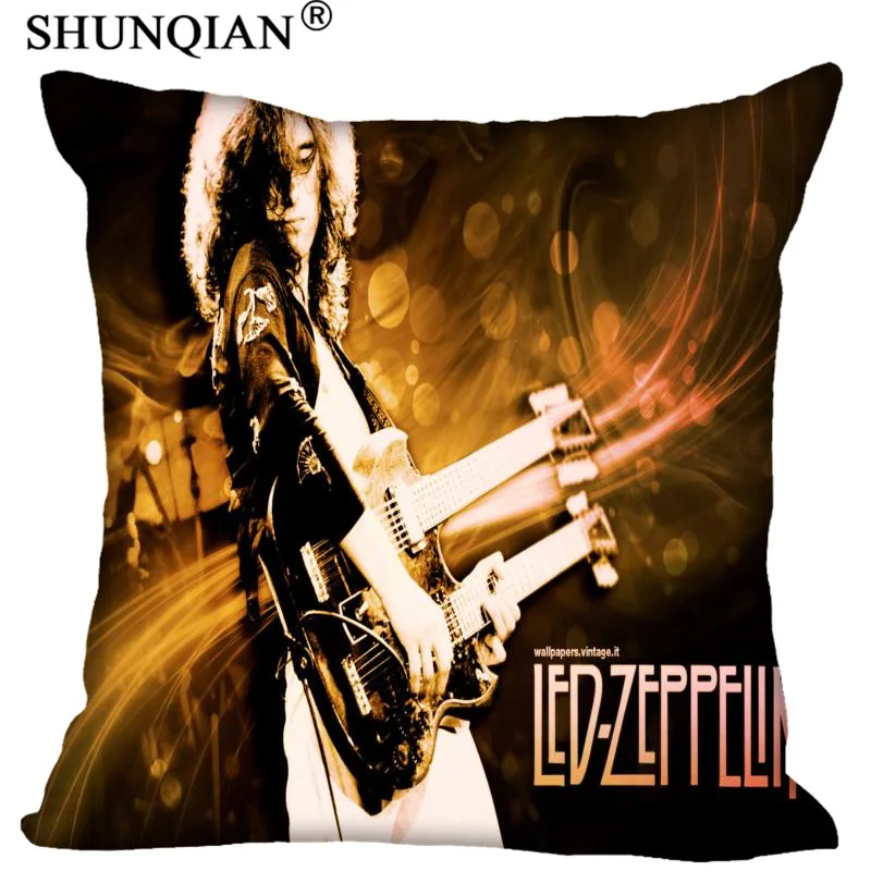 Pillowcase Мягкая домашняя светодиодная Подушка с логотипом Zeppelin-Квадратная наволочка-18x18 дюймов с двумя бортами LU - Цвет: Pillowcase