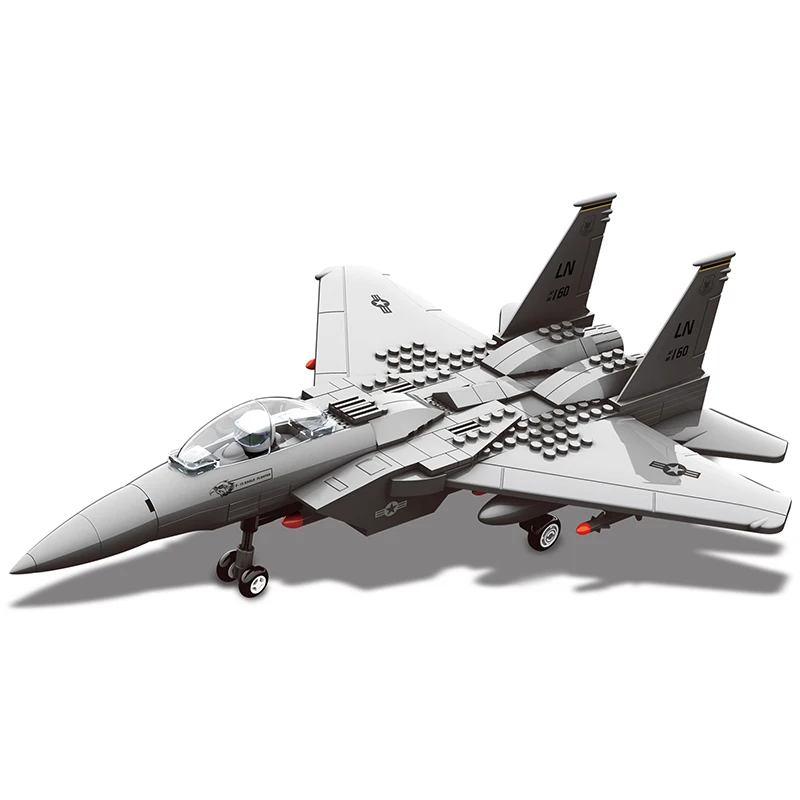 Models building toy Jx005 Military F15 Eagle Fighter Building Blocks compatible with lego military toys &amp hobbies | Игрушки и хобби