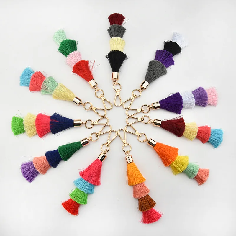 Цветной многослойный брелок Boho с кисточками подвеска бахромой для женщин сумка