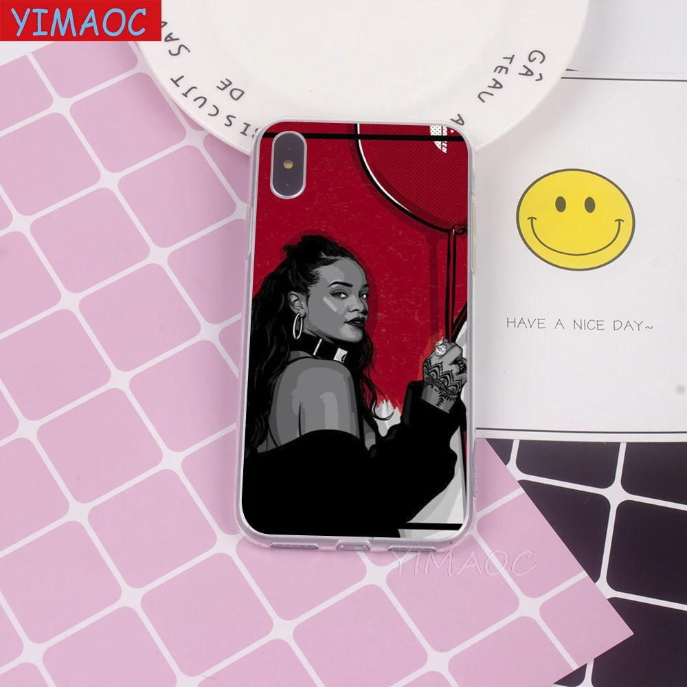 YIMAOC Rihanna Soft Case TPU Silicone Cover for iPhone 8 7 6 6S Plus 5 5S SE X XR XS 11 Pro Max Shell Cases |
