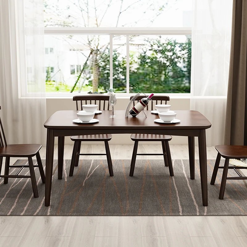 Модный обеденный стол Луи современный минималистичный простой из твердой