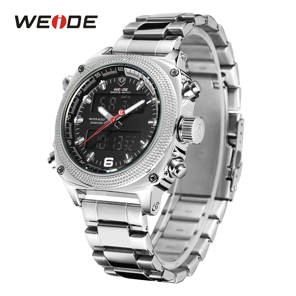 Часы WEIDE мужские Цифровые кварцевые спортивные водонепроницаемые уличные с ЖК