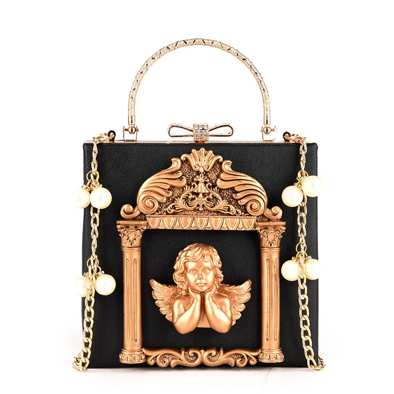 

Bags fashion personality photo frame box chain messenger