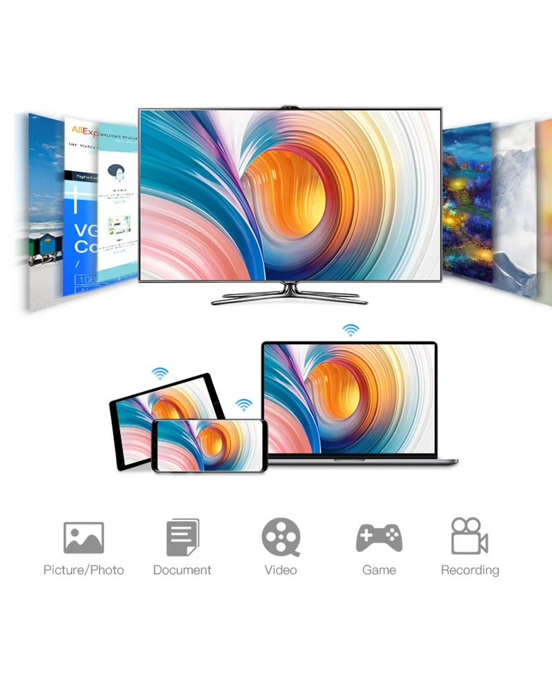 5G 2,4G беспроводной WiFi HDMI HD tv Dongle DLNA Airplay мобильный экран Cast для iPhone XS MAX XR tv Stick для HUAWEI P30 Pro Android