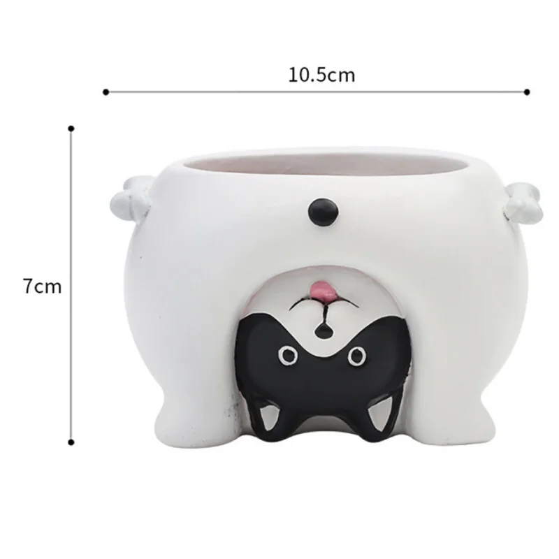

Micro Bonsai Natural Resin Flower Pot Nverted Animal Design Meat Plant Flower Pot Garden Home Office Deco