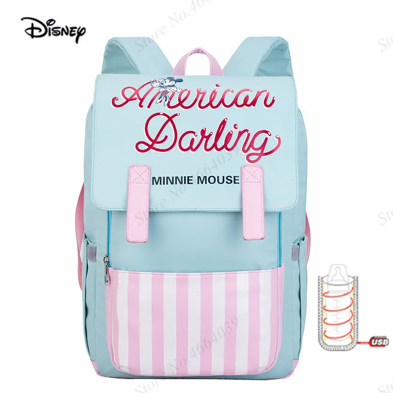 Оригинальные сумки для подгузников Disney с USB детской коляски вместительный рюкзак