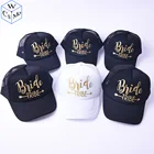 Бейсболка для невесты и команды, регулируемая, повседневная, однотонная, с буквенным принтом