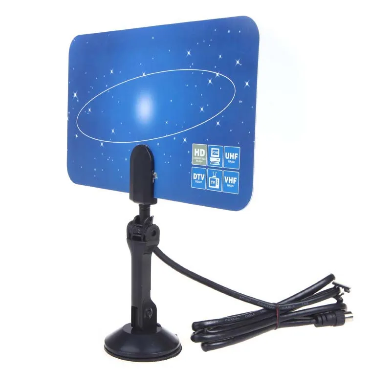 Цифровая комнатная ТВ антенна с европейской вилкой HDTV DTV HD VHF UHF плоский дизайн