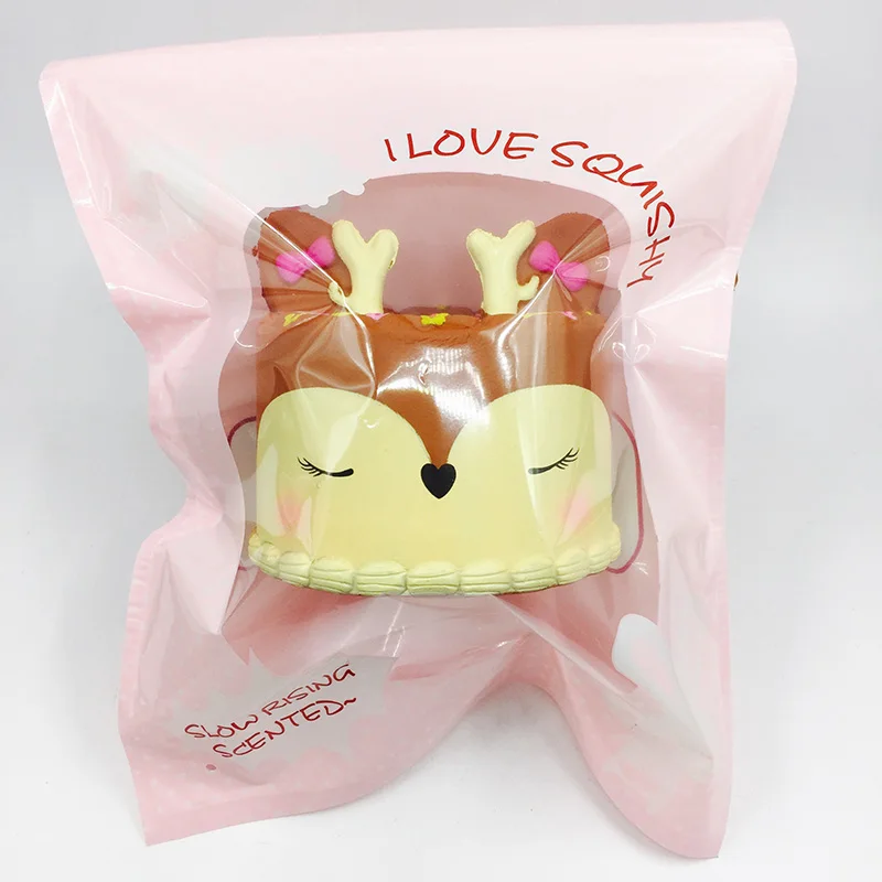 

20/pcs rare squishy fawn cake slow rising squishy soft scented squeeze toy kid gift christmas gift for children mobile strap