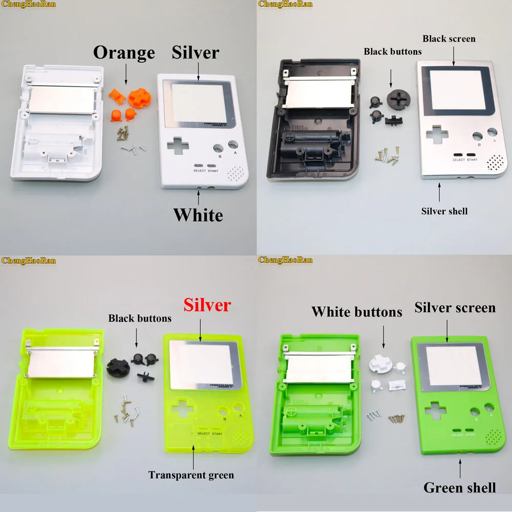 

1Set For GBP Shell Case with Buttons Kit Full Case Cover Housing Shell Replacement for Gameboy Pocket Game Console Housing