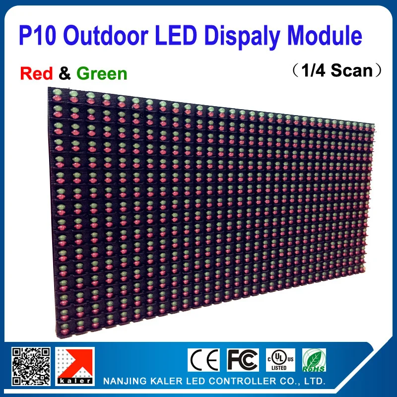 

TEEHO 320*160mm Outdoor P10 Red and Green LED Screen Module RG 1/4 Scan LED Display Unit Board Module P10 LED Advertising Screen
