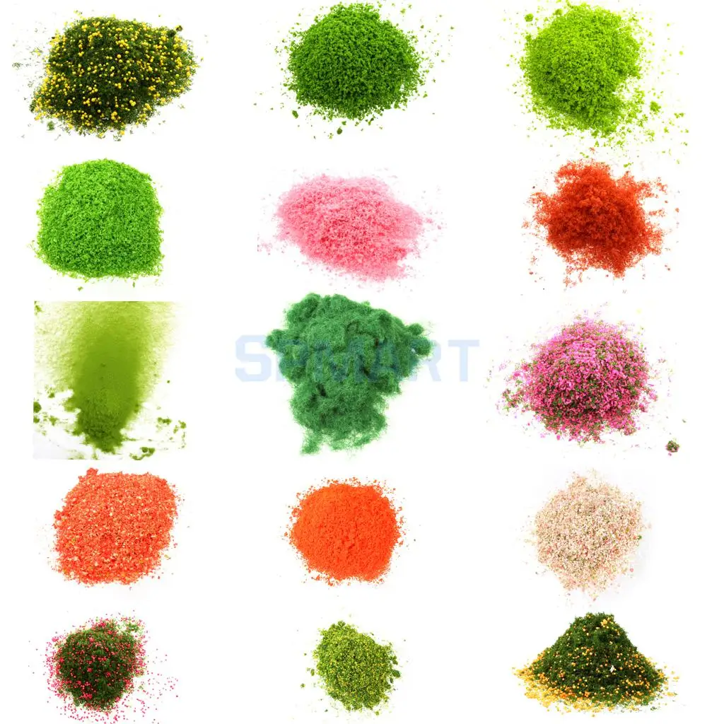 

Foliage Model Scenic Material for Mini Tree Bush Hedge DIY Railway Wargame Diorama Accessory Assorted Shape Color