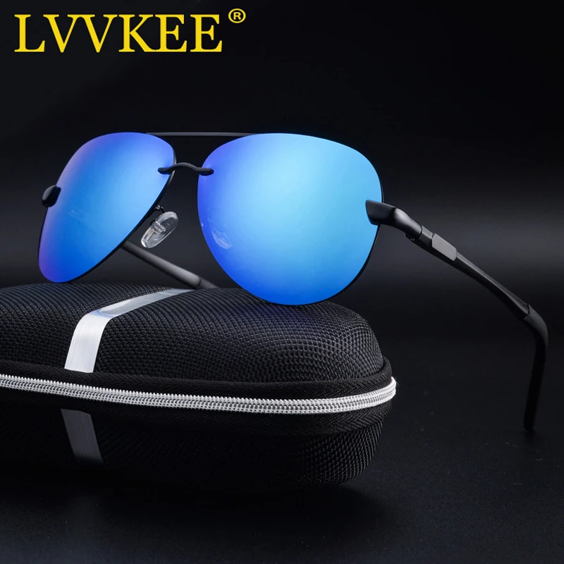 Солнечные очки LVVKEE в алюминиевой оправе UV400 для мужчин и женщин лидер продаж