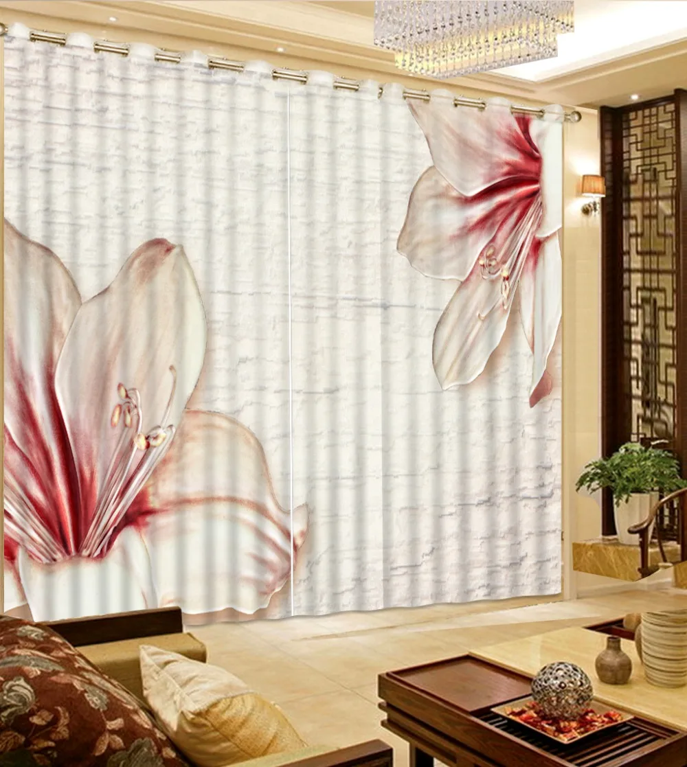 

Luxury Blackout 3D Window Curtains For Living Room Bedroom fashion flower curtains