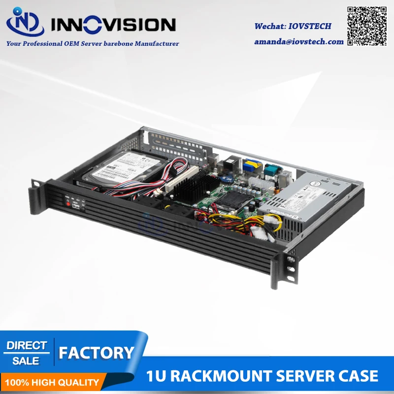Компактный стильный алюминиевый чехол на переднюю панель 1U rackmount для сервера RX1250