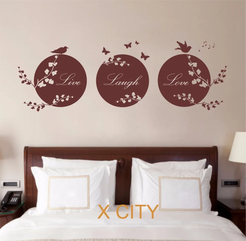 Живой смех любовь Цитата Поп Слова творческая настенная художественная наклейка