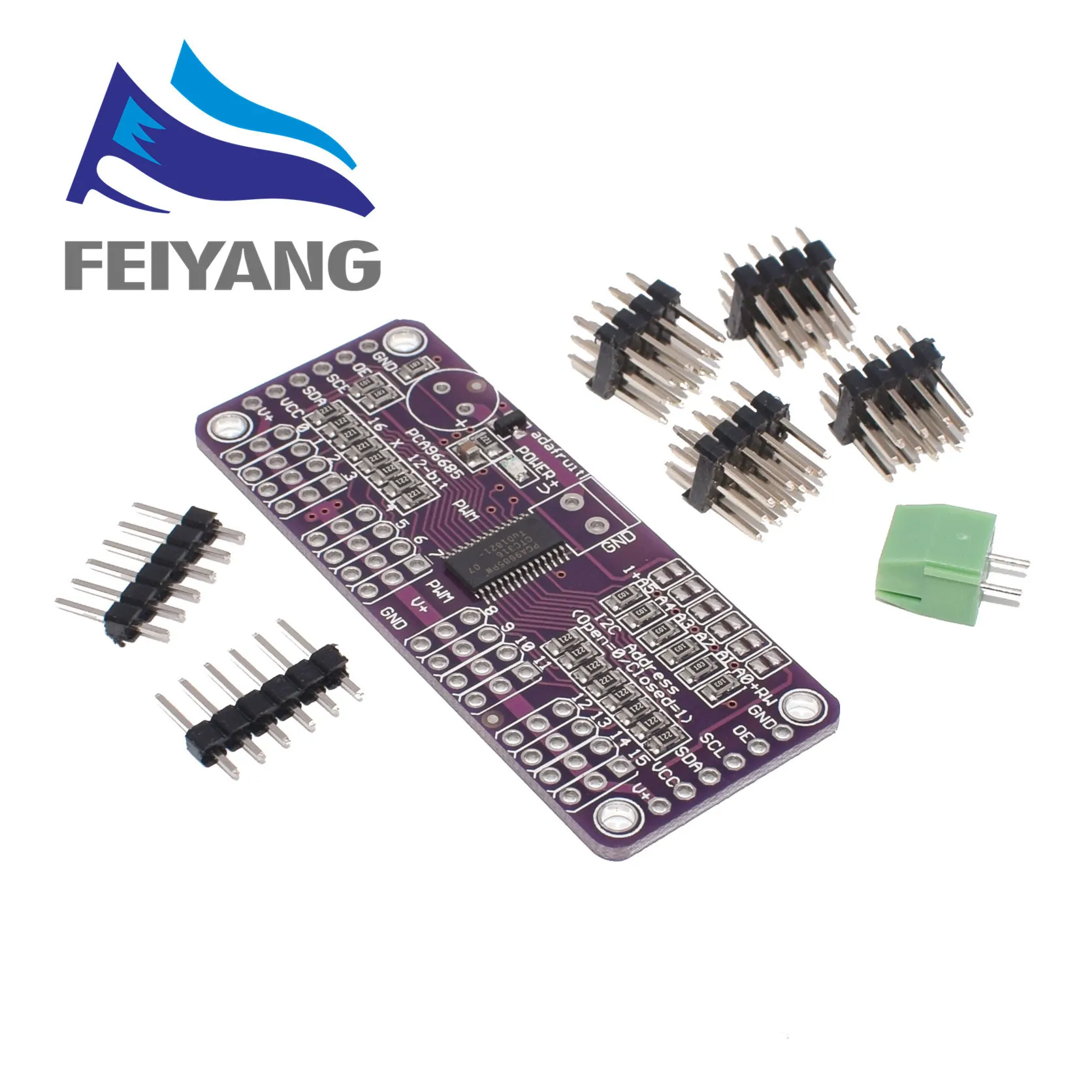 16 канальный видеорегистратор 12 битная ШИМ/Servo Driver I2C интерфейс PCA9685 для или Raspberry pi