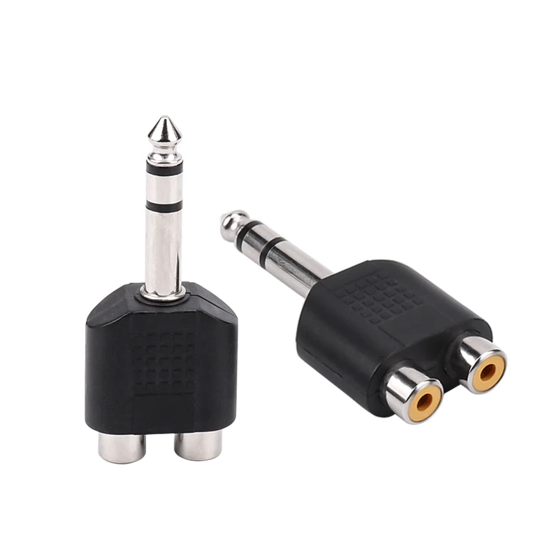Sindax TRS к RCA разъемам видеоадаптер 6 35 разъемы Lotus Plug аудио разъем динамик Hi Fi 1 шт.|trs