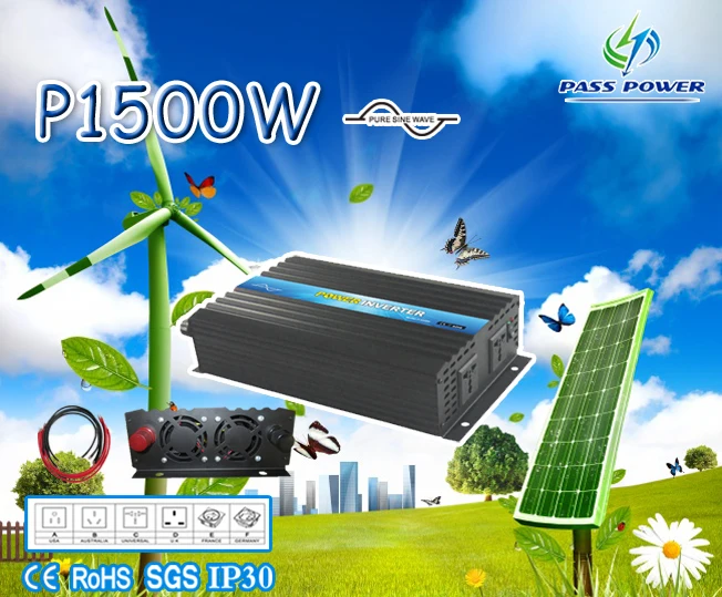 Factory sell DC 12v/24v/48v to AC 100v-120v/220v-240v 1500VA/3000VA pure sine wave solar inverter,free shipping Factory sell DC 12v/24v/48v to AC 100v-120v/220v-240v 1500VA/3000VA pure sine wave solar inverter,free shipping