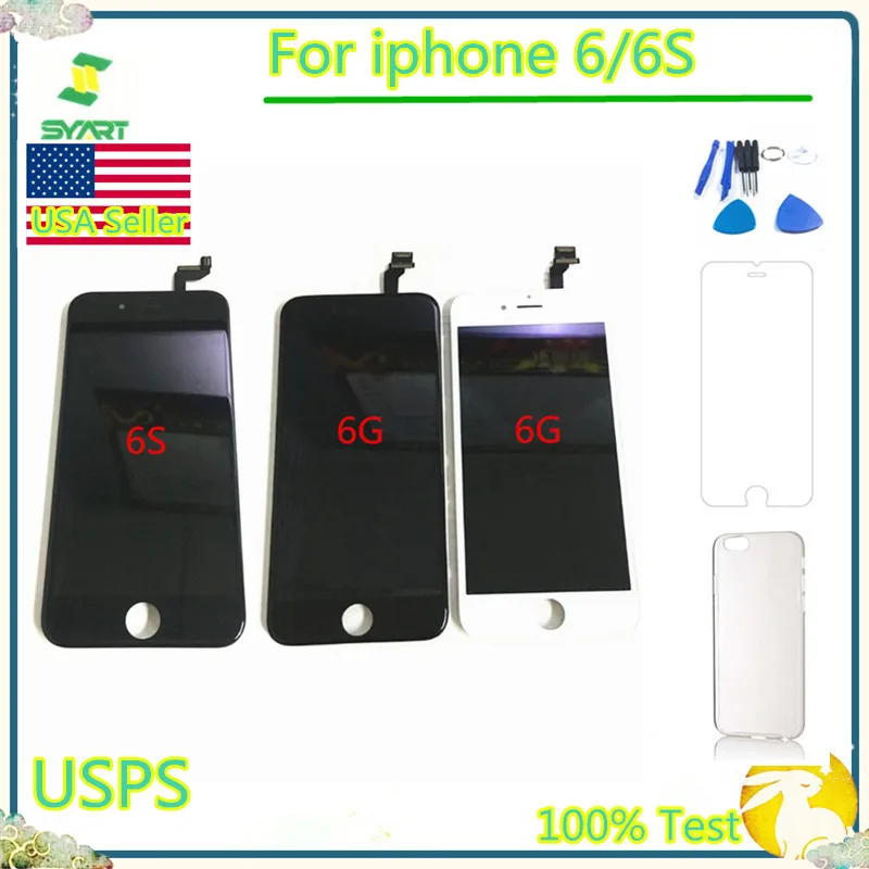 100% протестированный 4 7 дюймовый ЖК-дисплей для iphone6 6S сенсорный экран дигитайзер