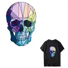 Нашивка COSBILL синего цвета с черепами для одежды, аппликация, новый дизайн, моющаяся футболка с переводными картинками, украшение для парчеков, Рапа, в стиле моющаяся футболка