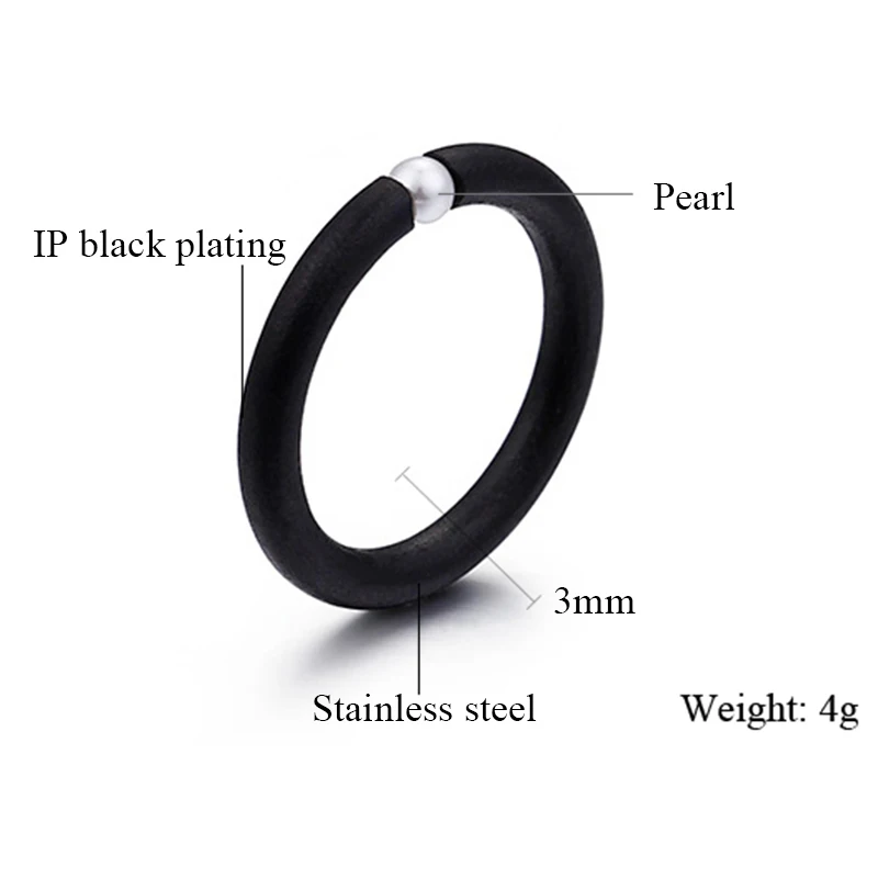 Женское кольцо из нержавеющей стали с жемчугом 3 мм|small rings for women|pearl ringrings women wedding |