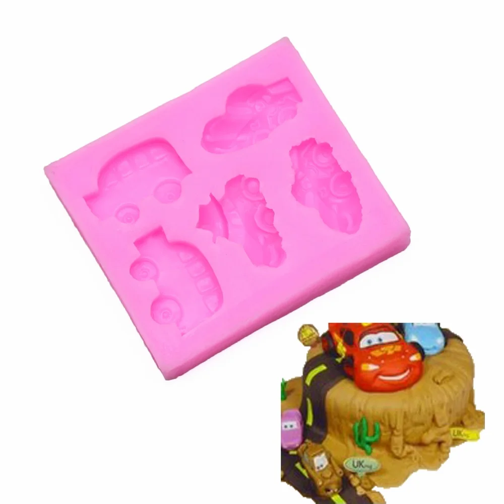 Автомобили Силиконовые формы 3D Fondant (сахарная) декорирование тортов Сахар