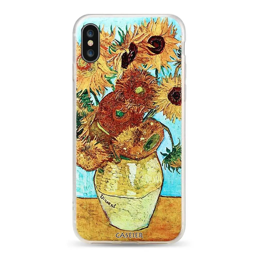 9 Чехол IER, чехол с тиснением для iPhone X, XR, XS, MAX, 8, 7, мягкий ТПУ, чехол для iPhone 5 5S se, 6, 6 S, 8, 7 Plus, чехол, Ван Гог, аксессуары для телефона - Цвет: 9