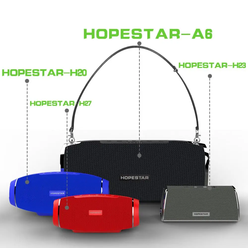Hopestar A6 Bluetooth динамик музыкальная Колонка стерео Бас Сабвуфер Водонепроницаемая уличная переносная Беспроводная Громкая колонка