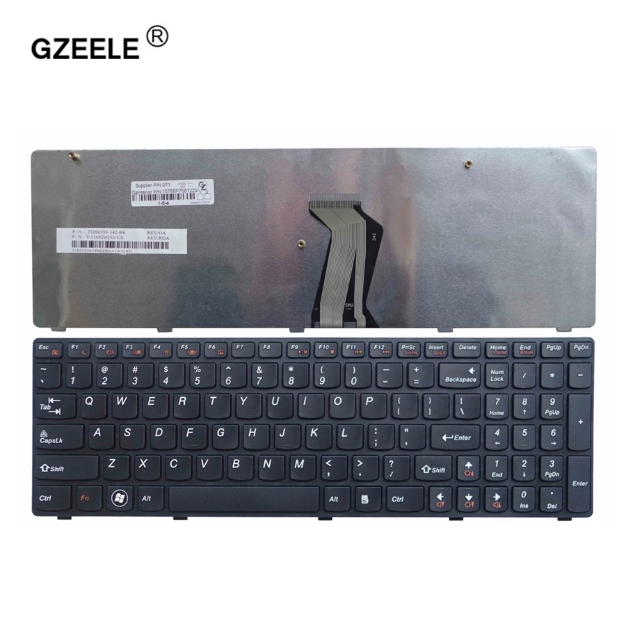 Английская клавиатура GZEELE для Lenovo G580 Z580 G580A V580A Z580A G585 G585A IDEAPAD Z585 Z585A черная