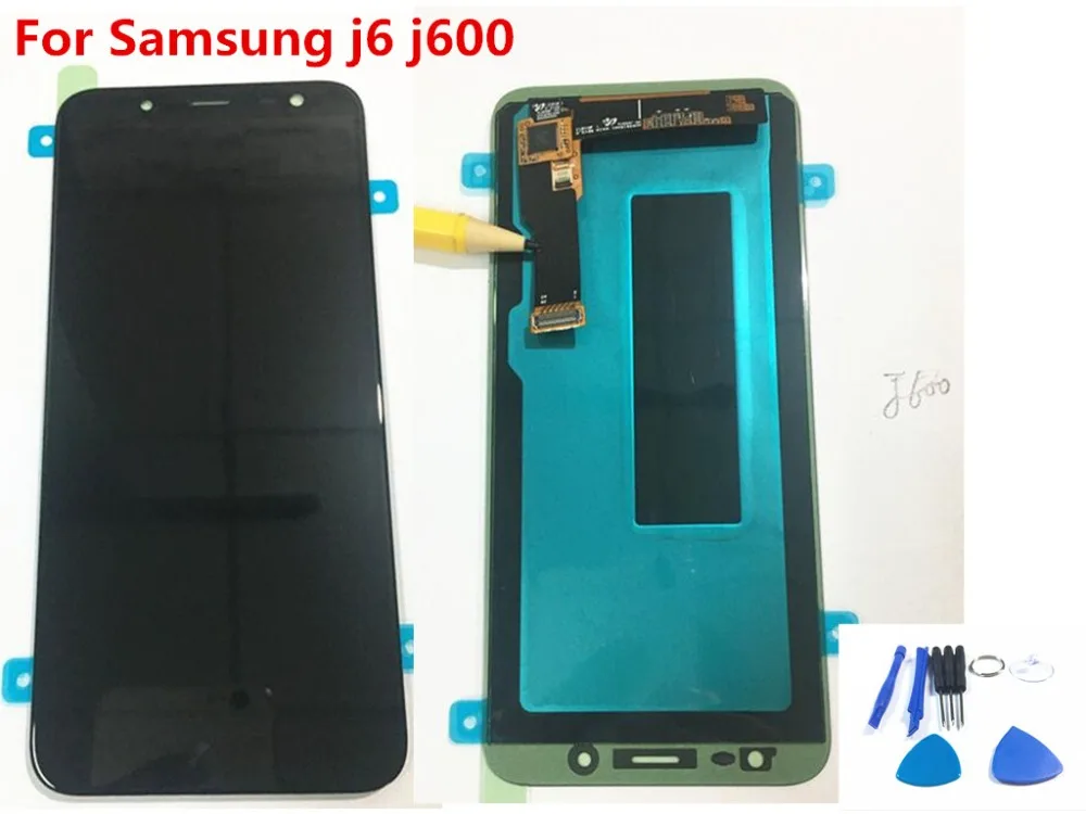 

Super AMOLED LCD For Samsung J6 2018 Can Adjust LCD Display Touch Screen Digitizer Assembly For Samsung Galaxy J6 J600 J600F
