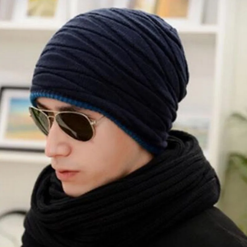 

Unisex Beanie Winter Hats Cap Men Women Stocking Hat Beanies stripe Knitted Hiphop Hat male Female Warm wool Cap Winter