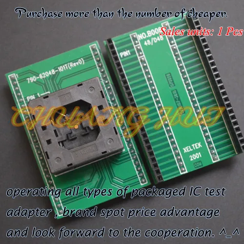 Обнаружение ИС-теста QFN48 toDIP48 для программатора xeltek 790-62048-101T QFN48/D48 адаптер |