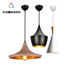 Винтажные потолочные светильники Американский дизайн современный потолочный светильник для гостиной светильники белый черный абажур lamparas de techo