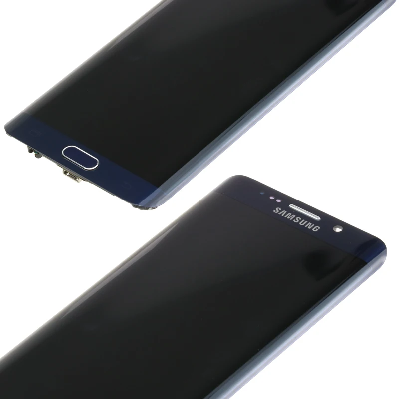 Супер AMOLED G928 lcd с рамкой для Samsung Galaxy S6 edge plus дисплей G928 G928F сенсорный экран дигитайзер сборка