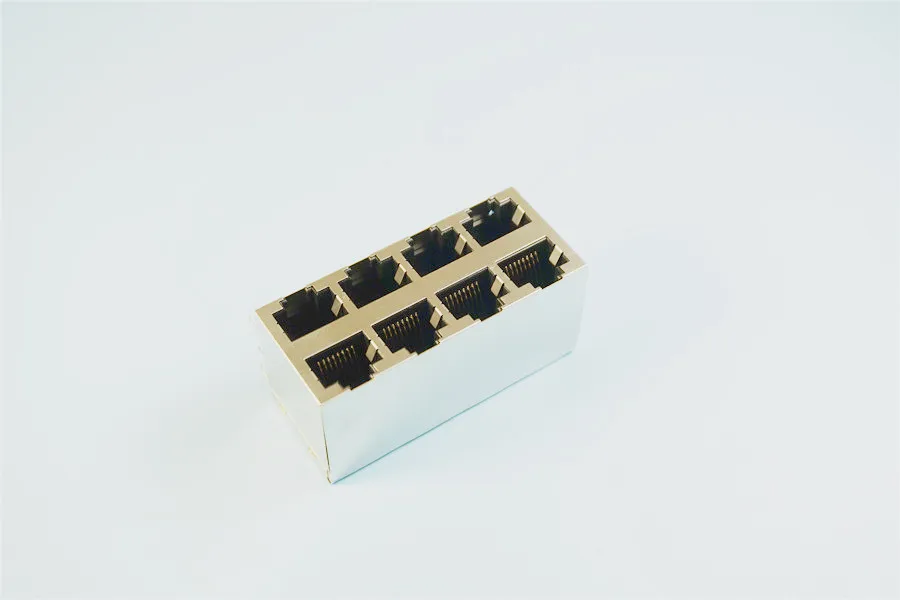 2 шт. 8 портов экранированный модульный разъем для печатной платы RJ45 8P8C