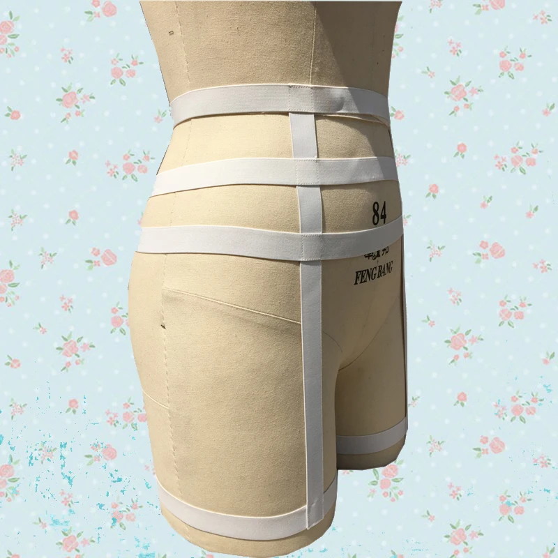 Готические белые леггинсы подвязки костюмы на Хэллоуин ремни новая мода панк