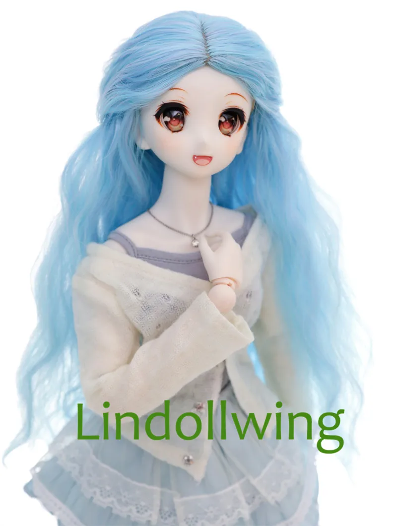 1/3 BJD парик pulгуб Dal DD SD LUT Dollfie куклы высокая температура 8 9 дюймов длинный черный