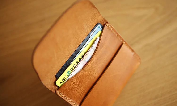 Мужской кожаный кошелек ручной работы LANSPACE держатель для карт брендовые