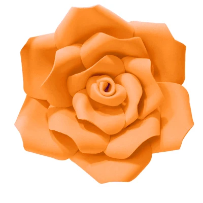 Orange Цвет на заказ 15 шт./компл. гигантский Бумага пены с цветочным рисунком, большие Бумага цветок для Свадебная вечеринка фон с цветочной стеной и baackdrop Декор - Цвет: Orange